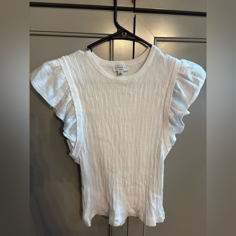 Current Air Ivory Ribbed Knit Sweater top M